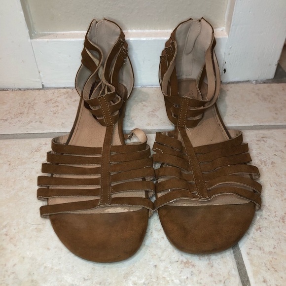 Torrid Brown Gladiator Sandals Size 11W - Picture 1 of 12